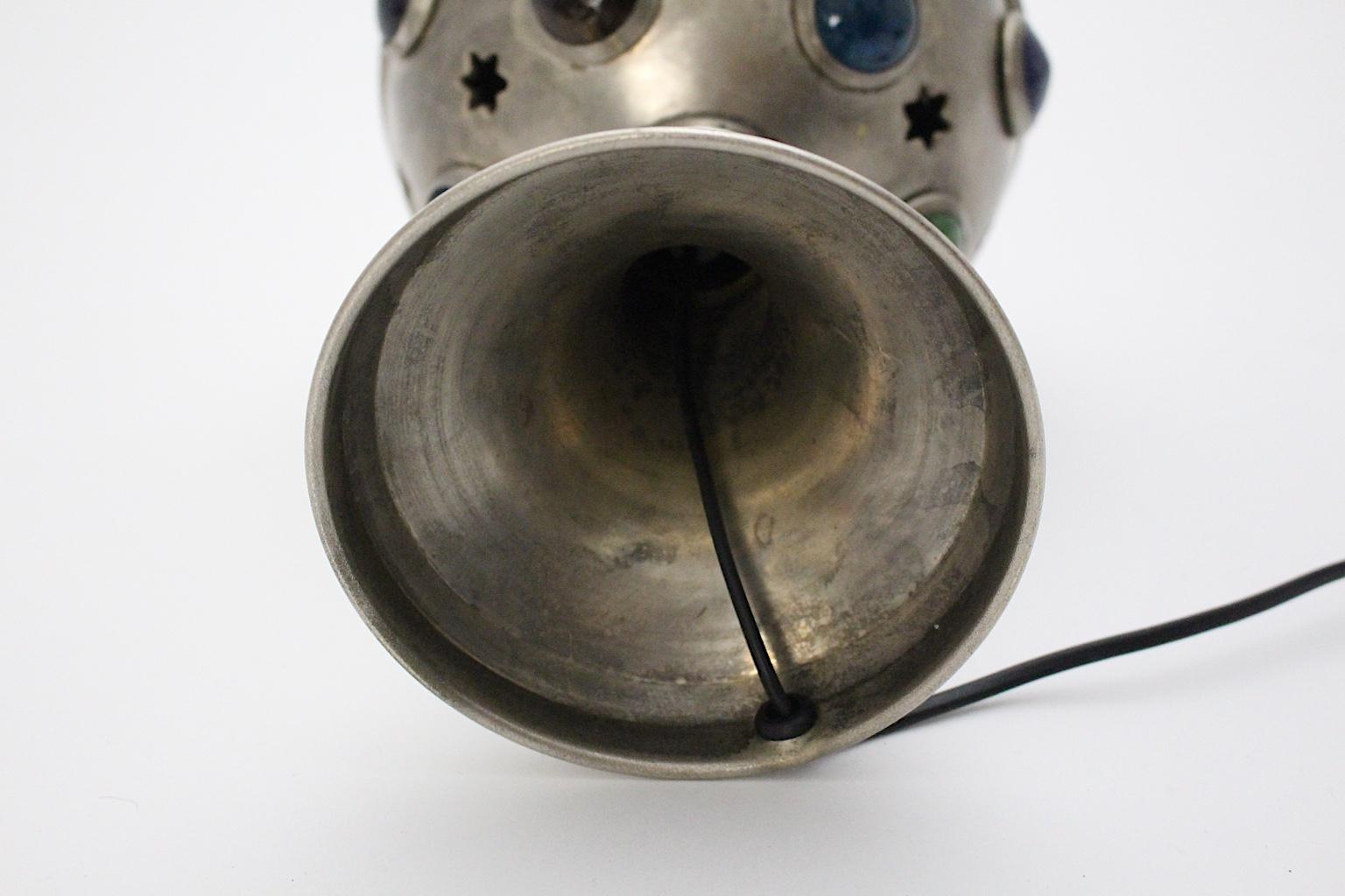 Mid-Century Modern Vintage Metal and Glass Sputnik Table Lamp, 1970s For Sale 8