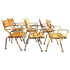 Sillones de metal vintage modernos de mediados de siglo Julius Jirasek para Hagenauer, 1955