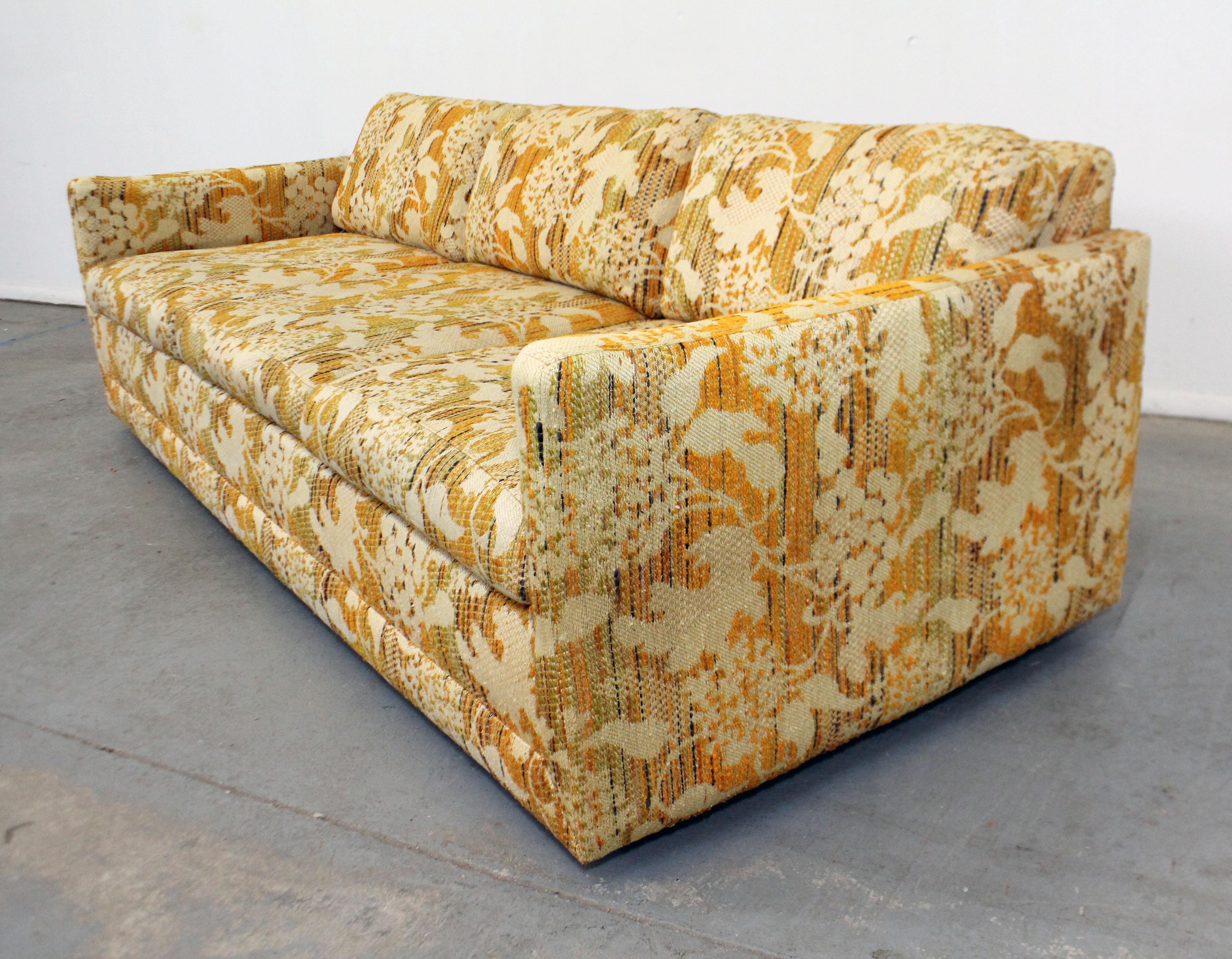 Upholstery Mid-Century Modern Vintage Milo Baughman for Forecast Sofa