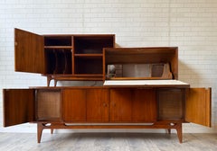 Mid Century Modern Vintage Modular Sideboard Bar Cabinet