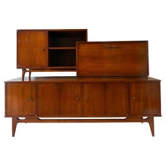 Mid Century Modern Vintage Modular Sideboard Bar Cabinet