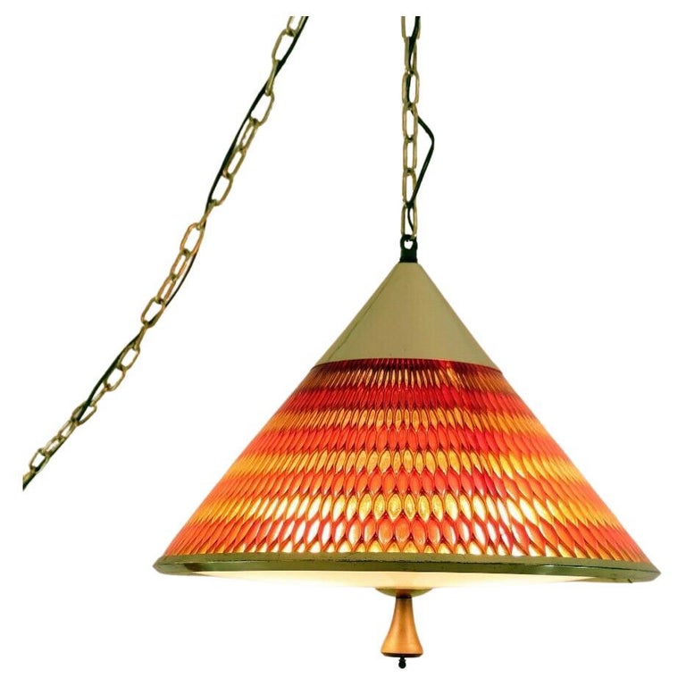 MidCentury Modern Vintage Moe Light Hanging Swag Lamp at 1stDibs