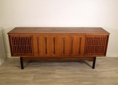 Mid Century Modern Vintage Morse Stereo Console Record Cabinet