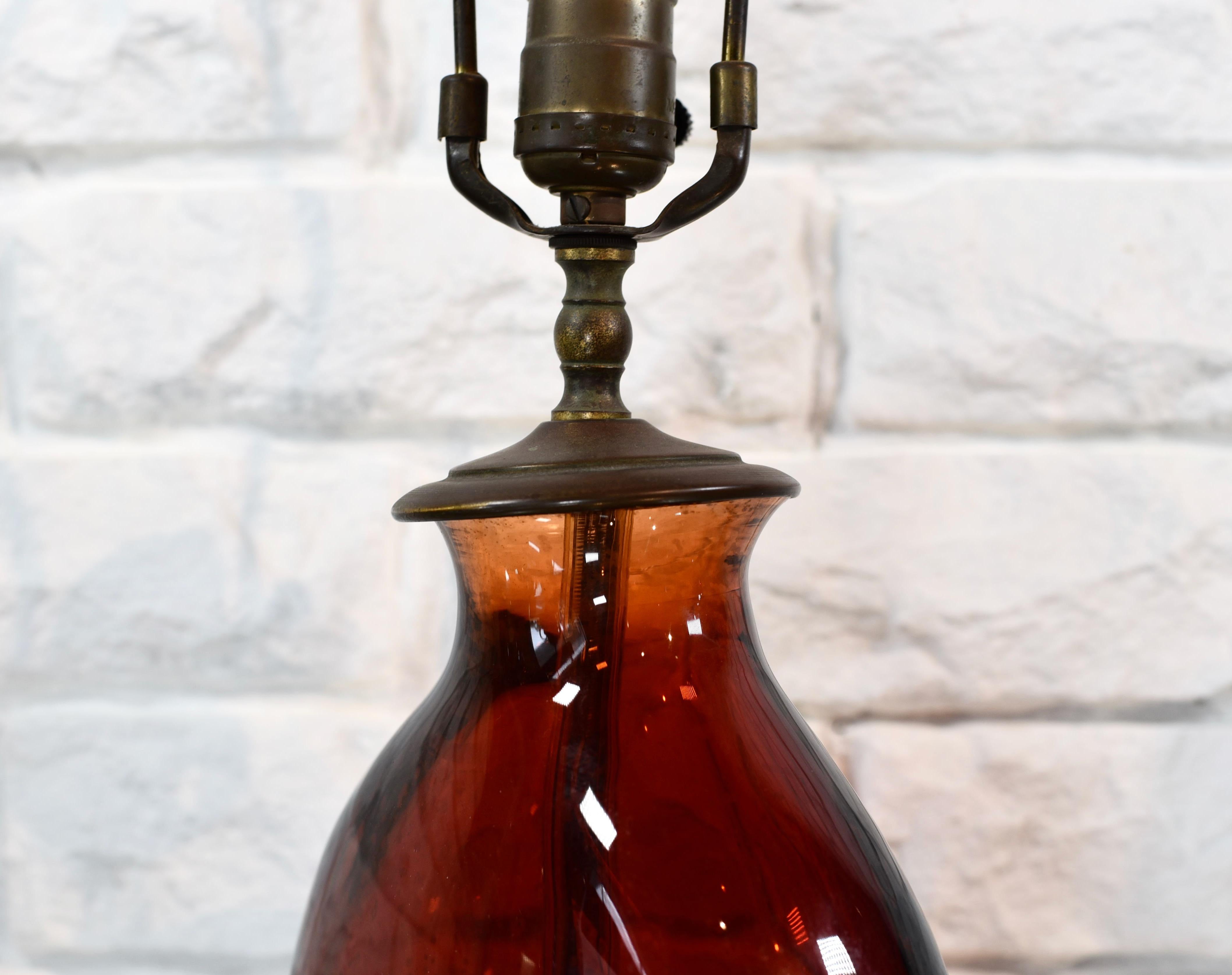 Mid-Century Modern Lampe de bureau Sommerso en verre d'art de Murano moderne du milieu du siècle dernier en vente