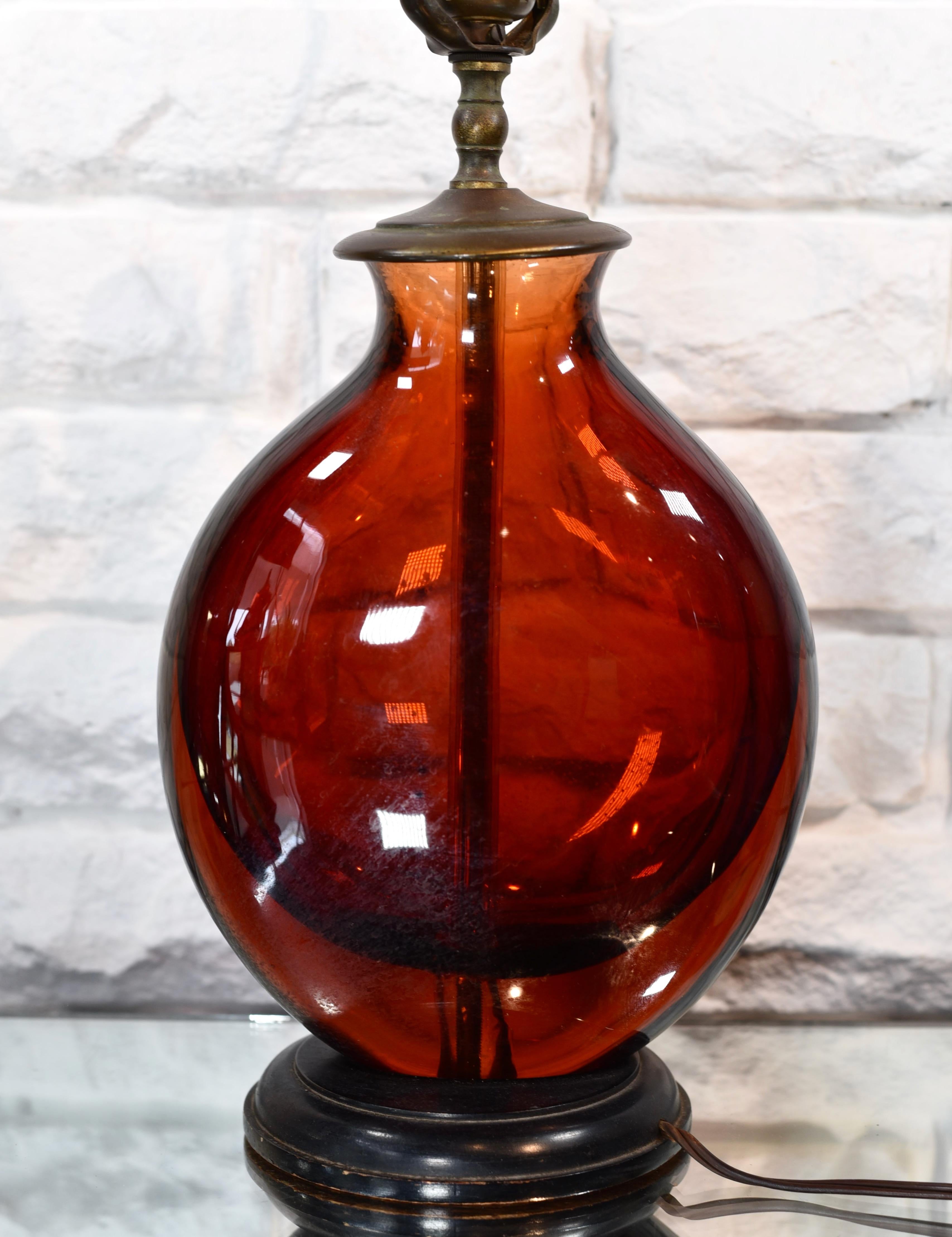 Lampe de bureau Sommerso en verre d'art de Murano moderne du milieu du siècle dernier Bon état - En vente à Sarasota, FL