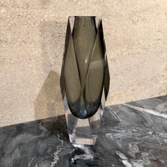 Mid Century Modern Vintage Murano Glass Vase Attributed Flavio Poli