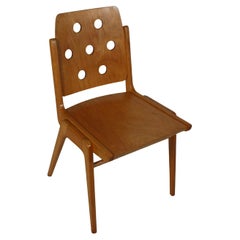 Mid Century Modern Vintage Bürostuhl Side Chair Blond Color Franz Schuster