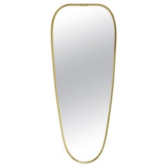 Mid-Century Modern Vintage Oval Full Length Mirror Floor Mirror 1950s Austria