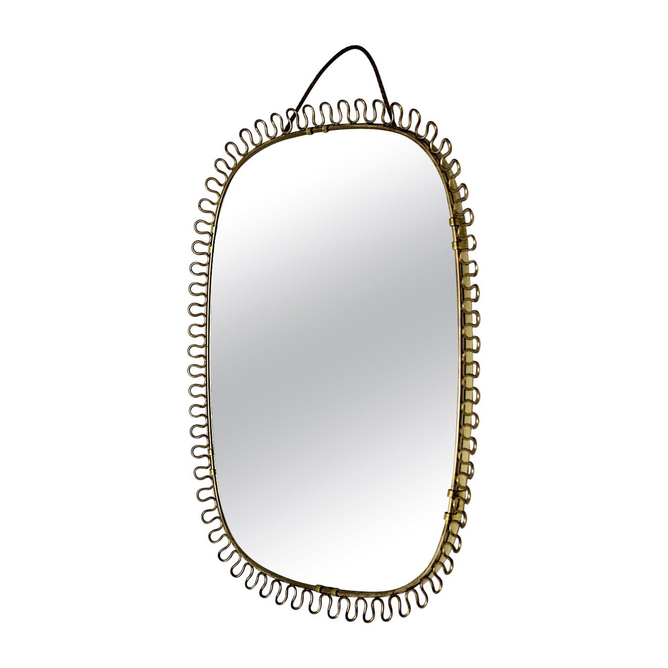 Mid-Century Modern Vintage Oval Sunburst Mirror Josef Frank Svenkst Tenn