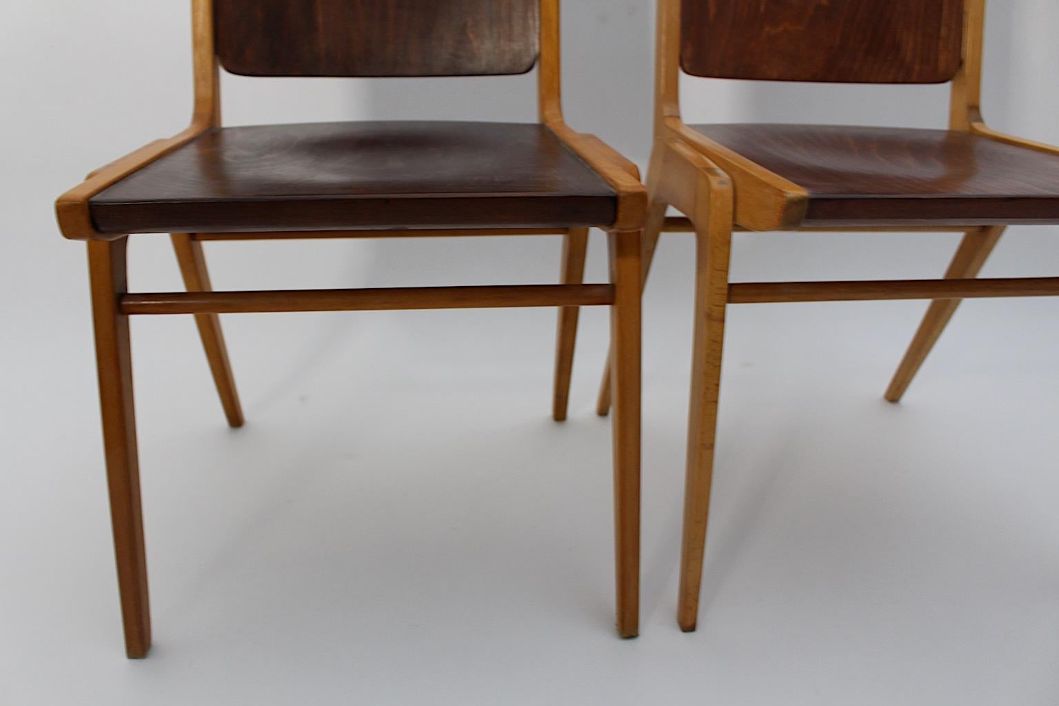 Coppia di sedie da pranzo bicolore di Schuster Modern del 1959 Vienna in vendita 5