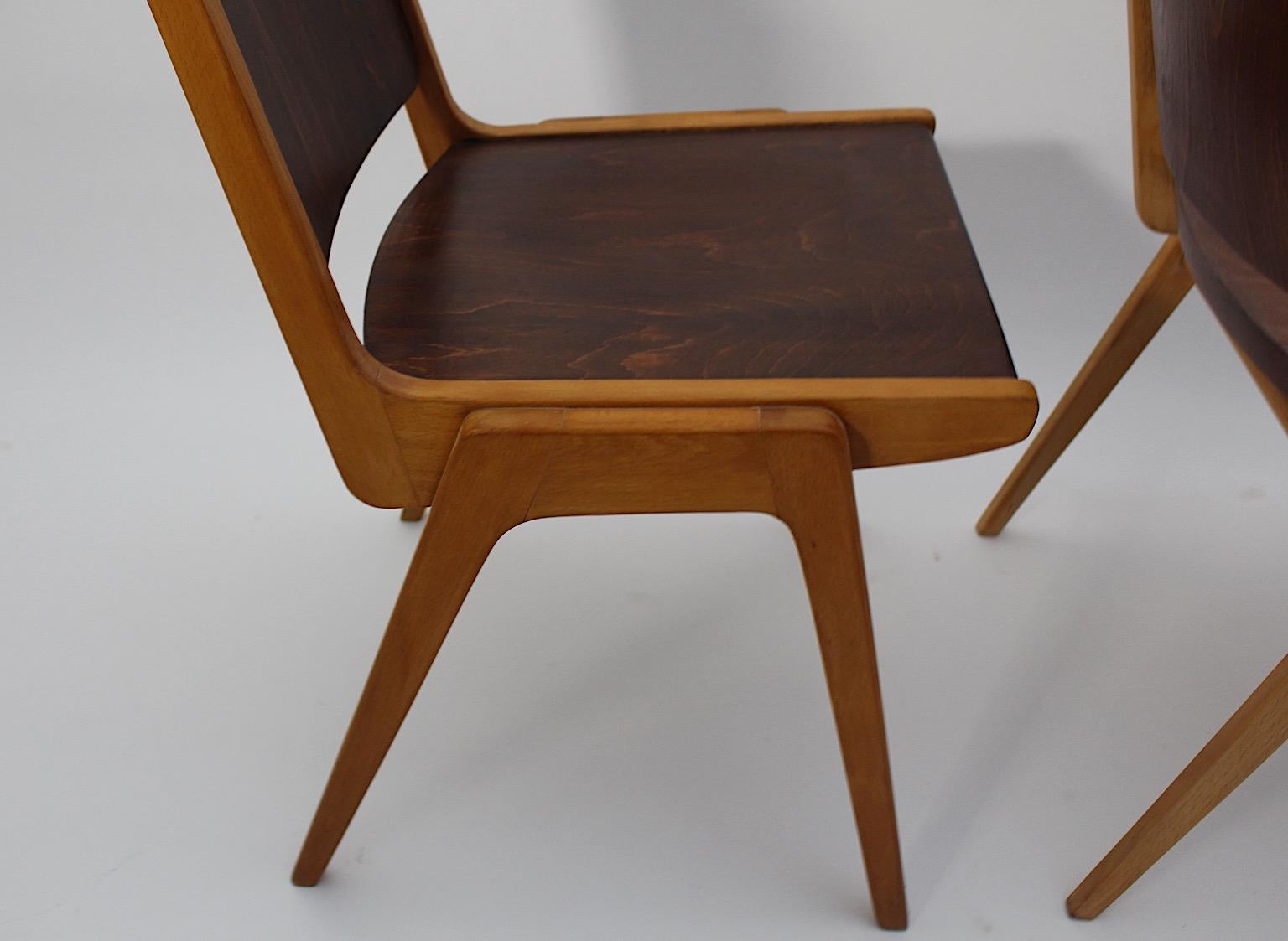 Coppia di sedie da pranzo bicolore di Schuster Modern del 1959 Vienna in vendita 6