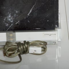 1980s Regency Marble and Lucite Table Lamps Bauer Lamp Co.