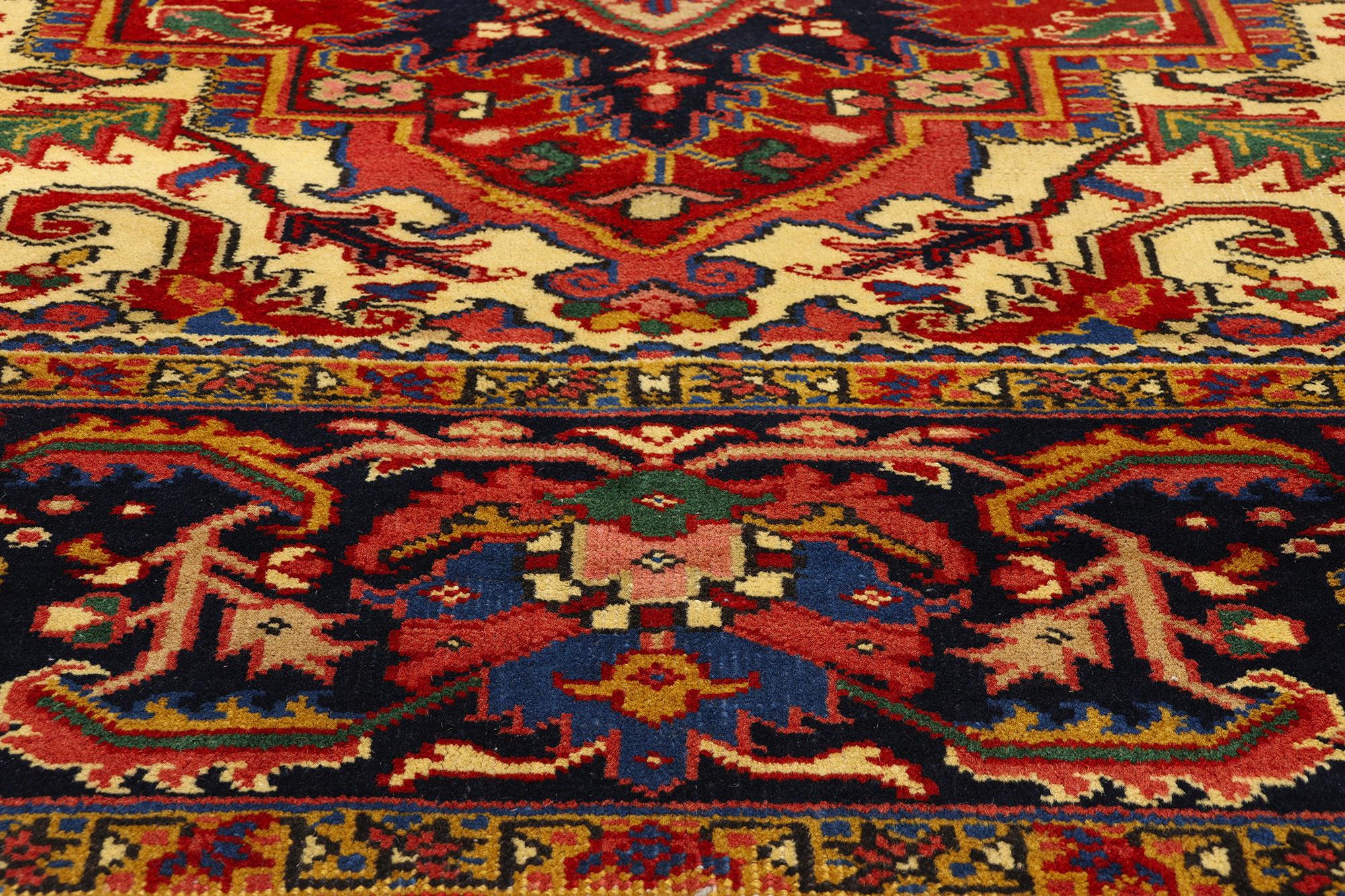 Moderner persischer Heriz-Teppich aus der Mitte des Jahrhunderts, 09'11 x 13'00 (Handgeknüpft) im Angebot