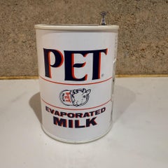 MId-Century Modern Vintage PET Radio Evaporated Milk Advertising