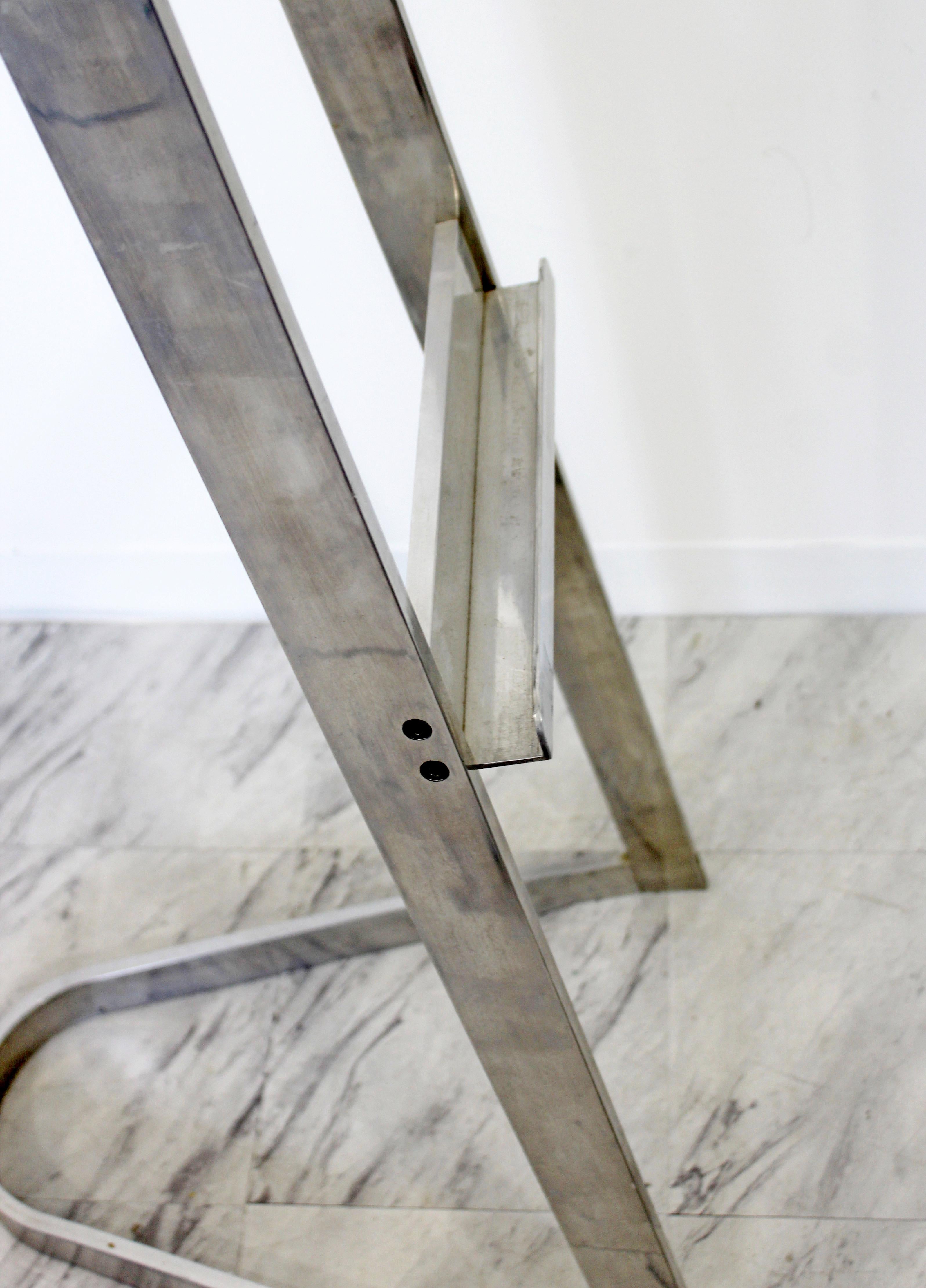 Late 20th Century Mid-Century Modern Vintage Polished Aluminum Art Easel