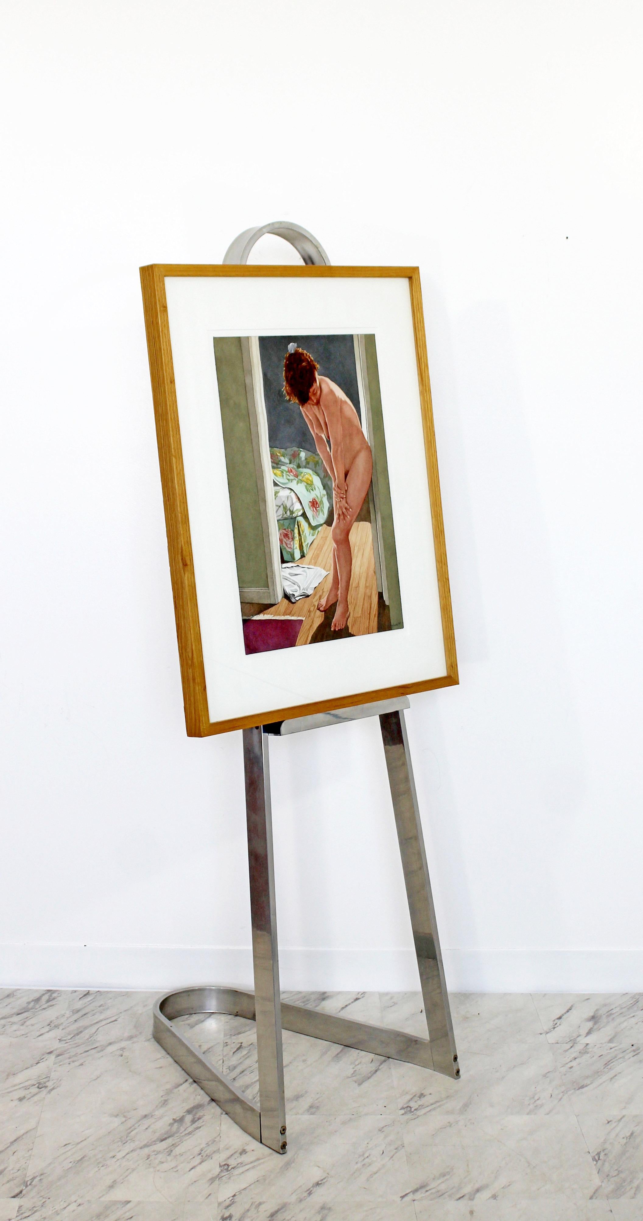 Mid-Century Modern Vintage Polished Aluminum Art Easel 3