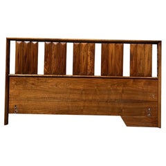 Mid Century Modern Vintage Queen Headboard Sculpted Style