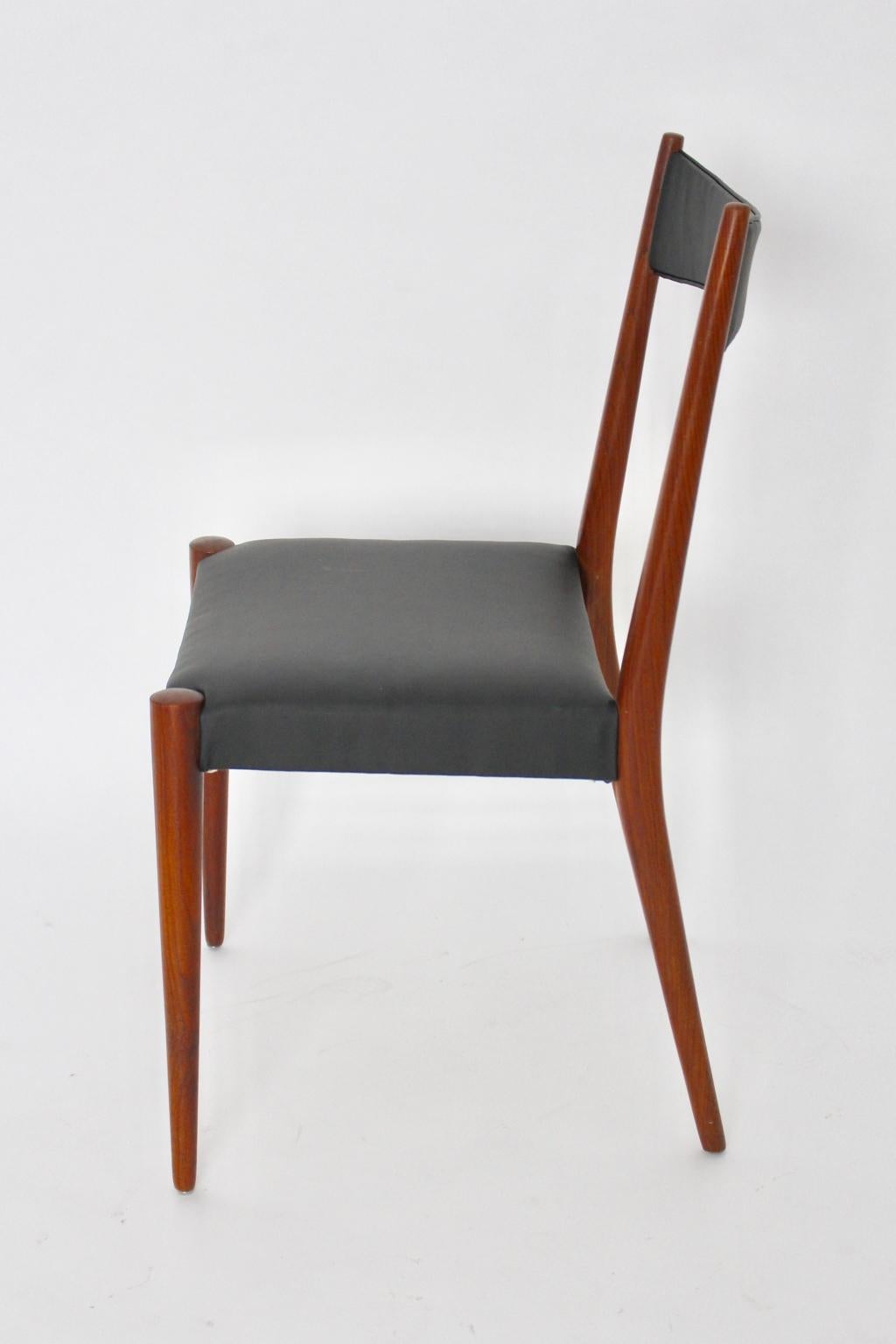 Austrian Mid-Century Modern Vintage Beech Chair by Anna-Lülja Praun 1953 Austria For Sale