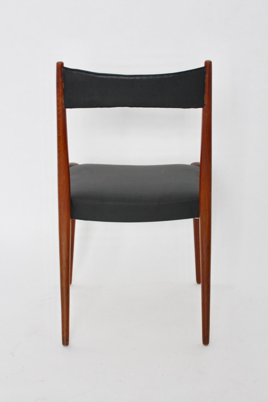 20th Century Mid-Century Modern Vintage Beech Chair by Anna-Lülja Praun 1953 Austria For Sale
