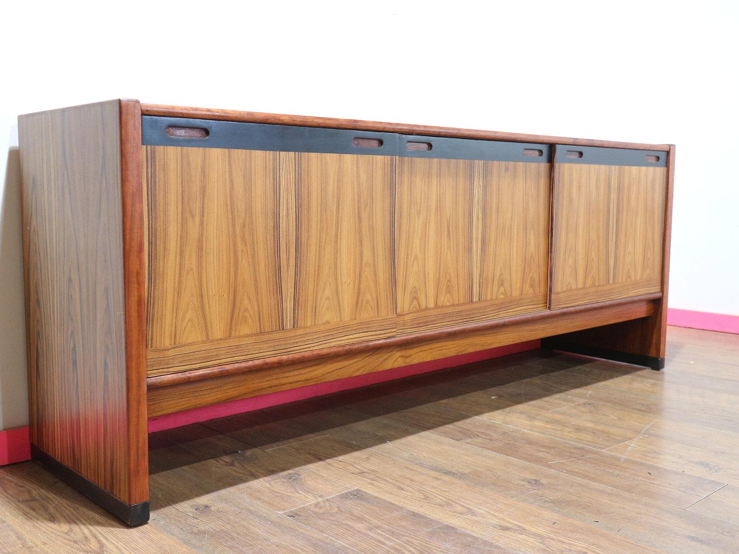 Mid-Century Modern Mid Century Modern Vintage Rosewood Credenza by Skovby Danish Sideboard For Sale