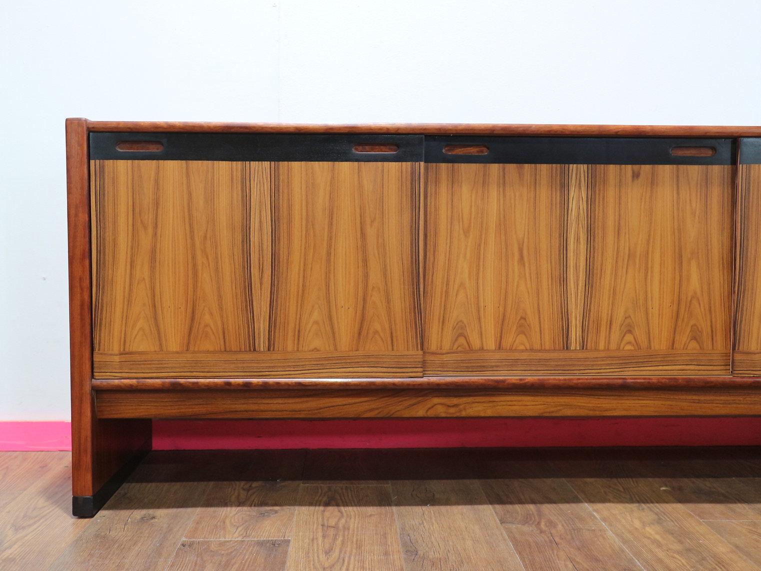 British Mid Century Modern Vintage Rosewood Credenza by Skovby Danish Sideboard For Sale