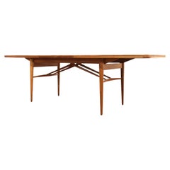 Table de salle à manger à rallonge moderne du milieu du siècle dernier en bois de rose de style danois