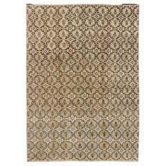 Mid-Century Modern Retro Rug with Repeating All Over Design 