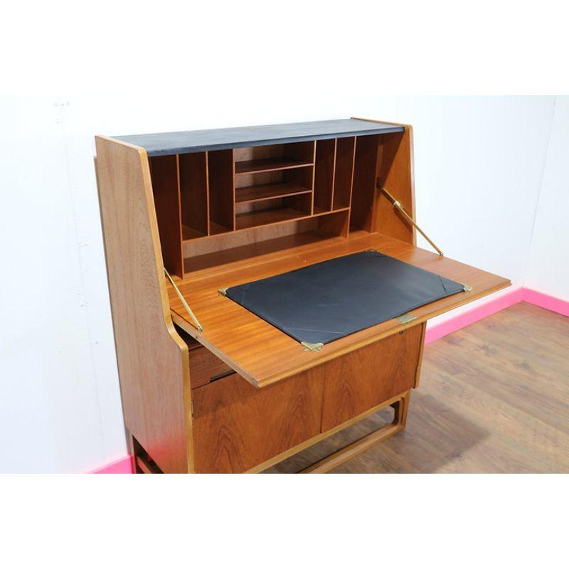 Woodwork Mid Century Modern Vintage Secretaire Bureau Desk Danish Style