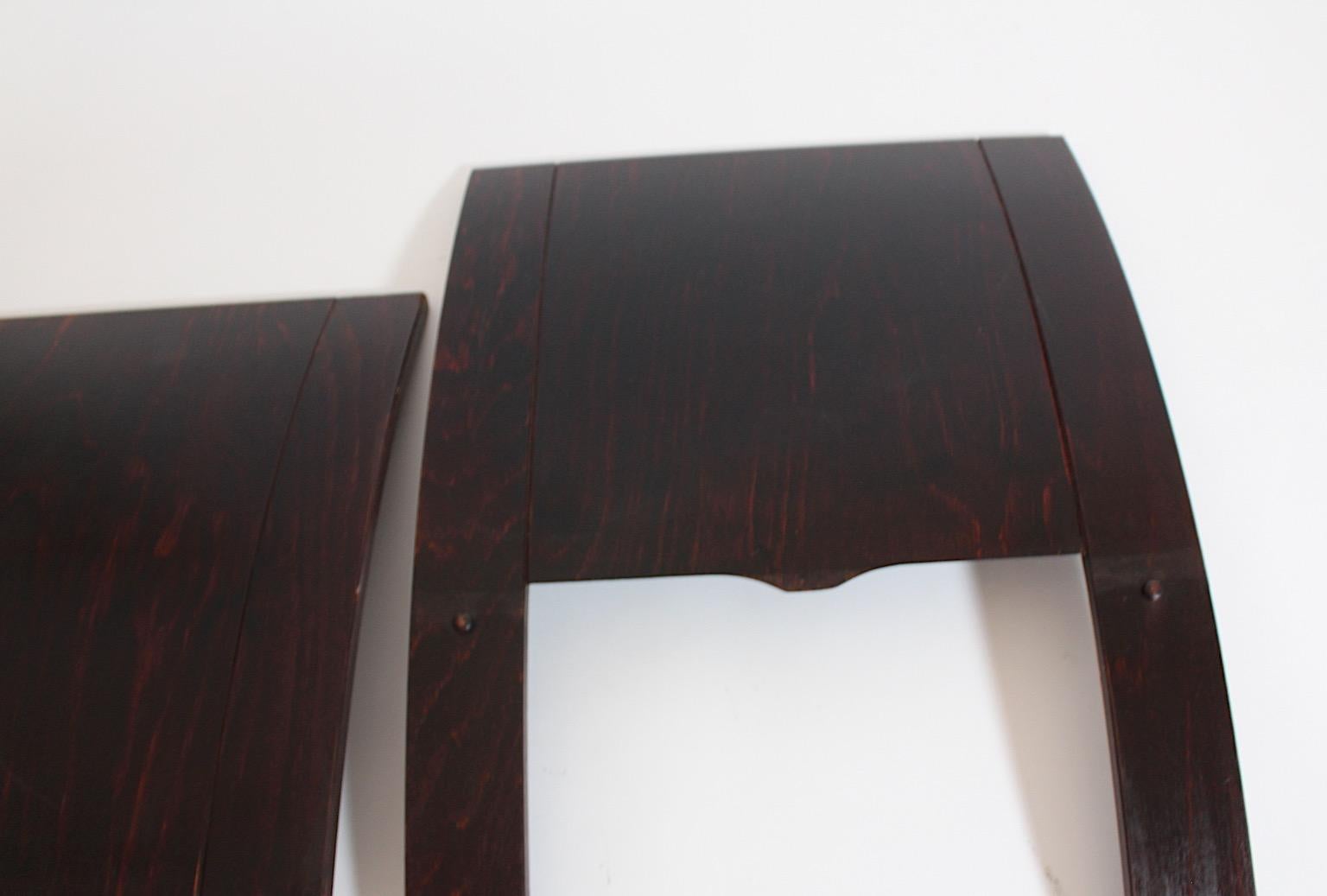 Mid century Modern Vintage Side Chair Dark Brown Beech Laminex Jens Nielsen 1966 For Sale 9