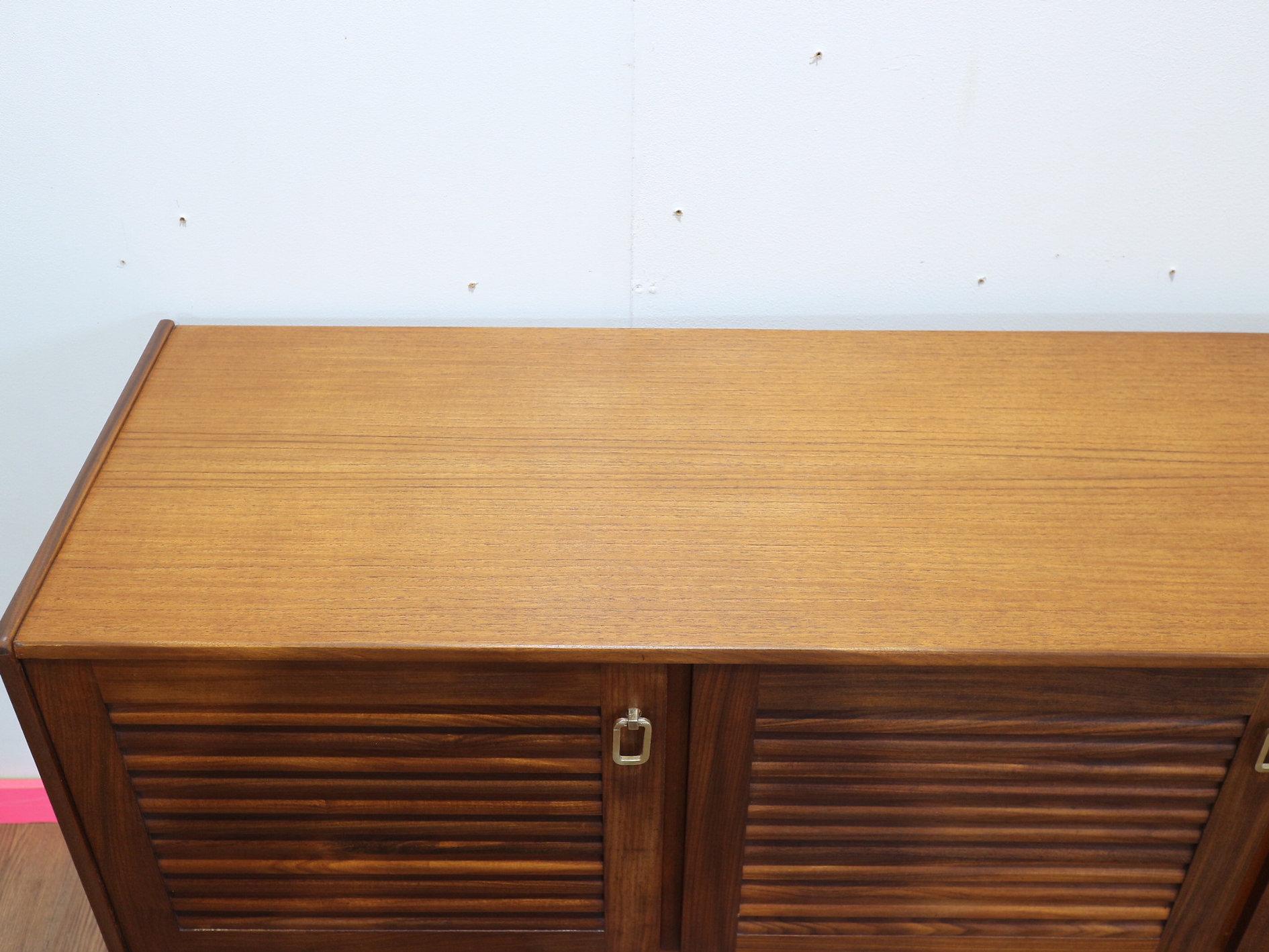Teak Mid Century Modern Vintage Sideboard Credenza by Mcintosh Danish Style For Sale