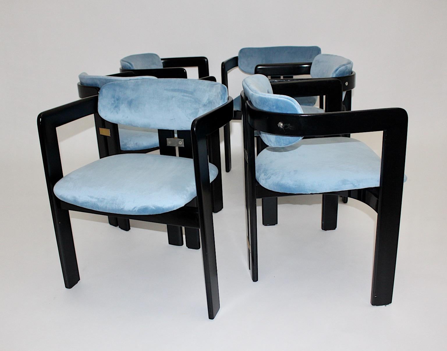Mid-Century Modern Vintage Six Pamplona Chairs by Augusto Savini for Pozzi Italy For Sale 2