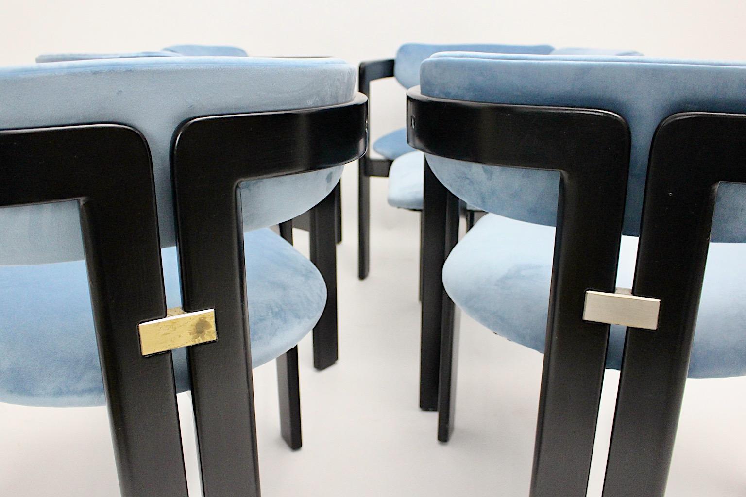 Six chaises Pamplona vintage de style mi-siècle moderne par Augusto Savini pour Pozzi, Italie en vente 6