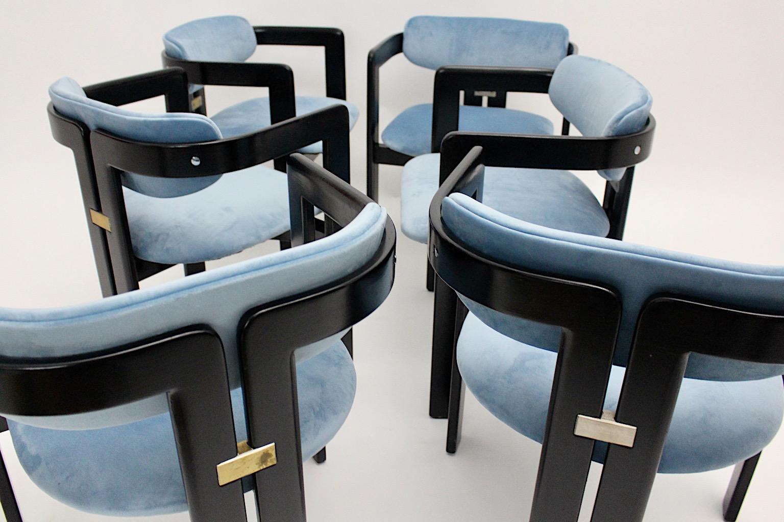 Six chaises Pamplona vintage de style mi-siècle moderne par Augusto Savini pour Pozzi, Italie en vente 7