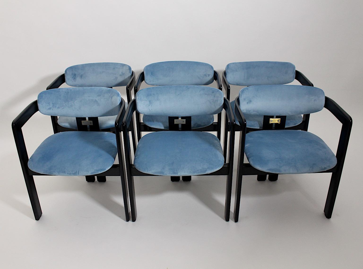 Mid-Century Modern Vintage Six Pamplona Chairs by Augusto Savini for Pozzi Italy For Sale 8