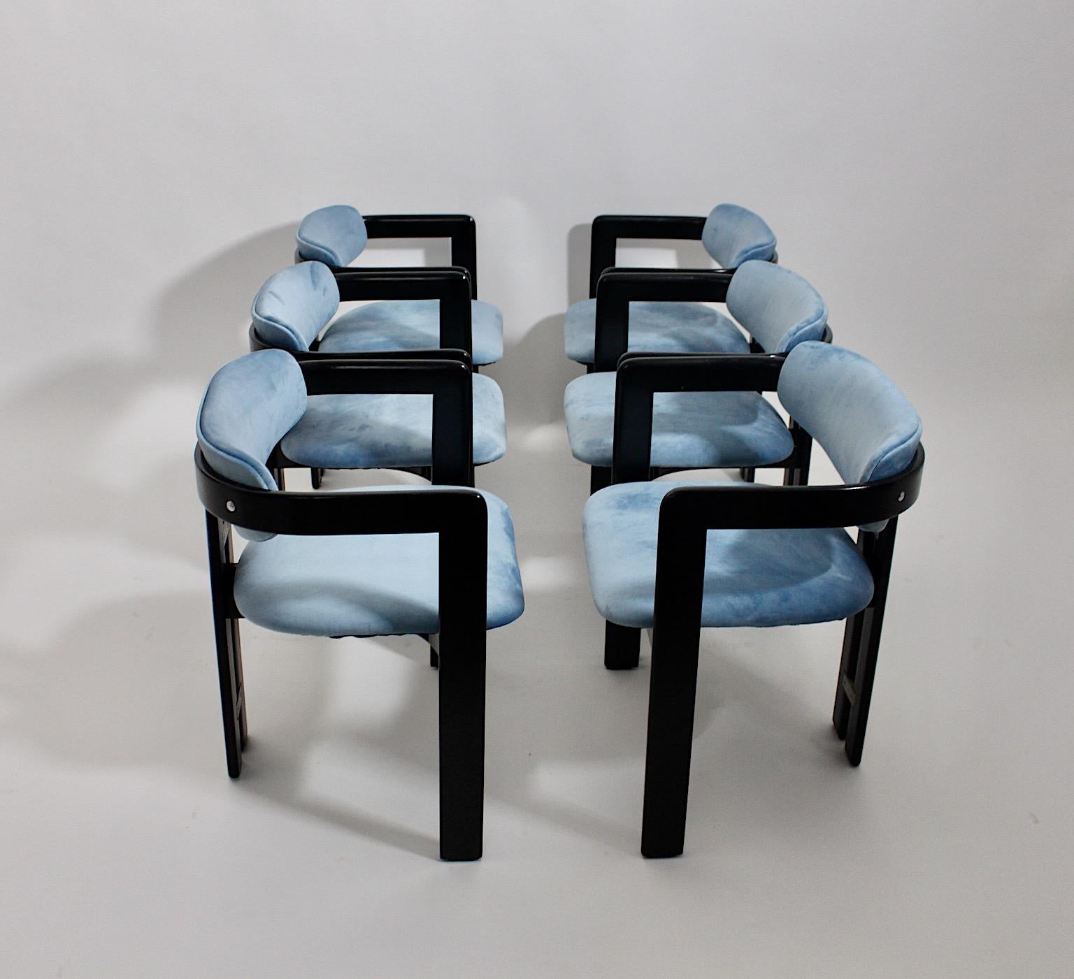 Six chaises Pamplona vintage de style mi-siècle moderne par Augusto Savini pour Pozzi, Italie en vente 10