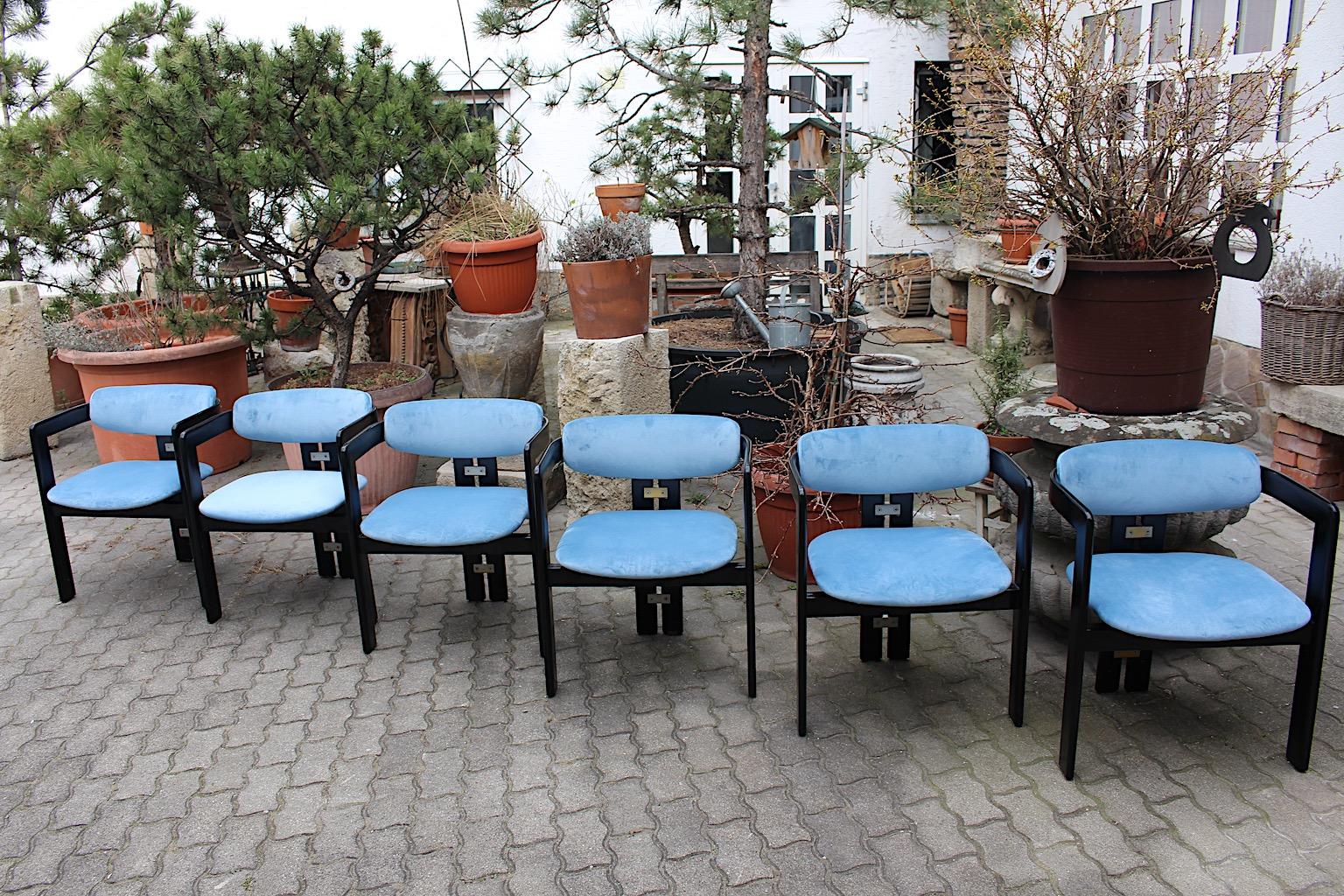 Italian Mid-Century Modern Vintage Six Pamplona Chairs by Augusto Savini for Pozzi Italy For Sale