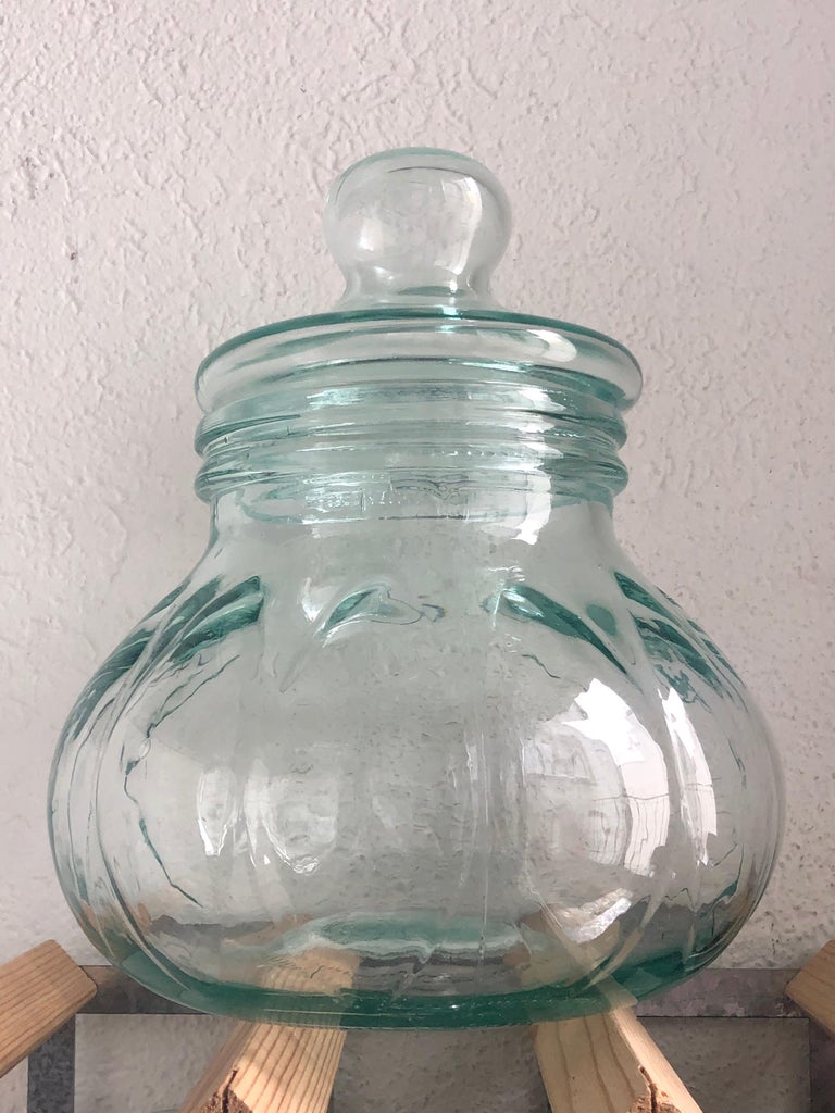 MidCentury Modern Vintage Storage Glass Jar, Made in Italy, 1960s For