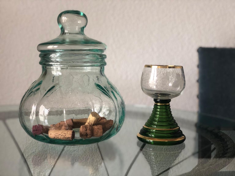 MidCentury Modern Vintage Storage Glass Jar, Made in Italy, 1960s For