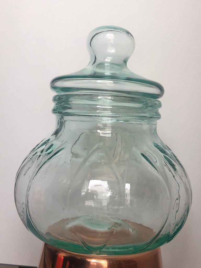 MidCentury Modern Vintage Storage Glass Jar, Made in Italy, 1960s For