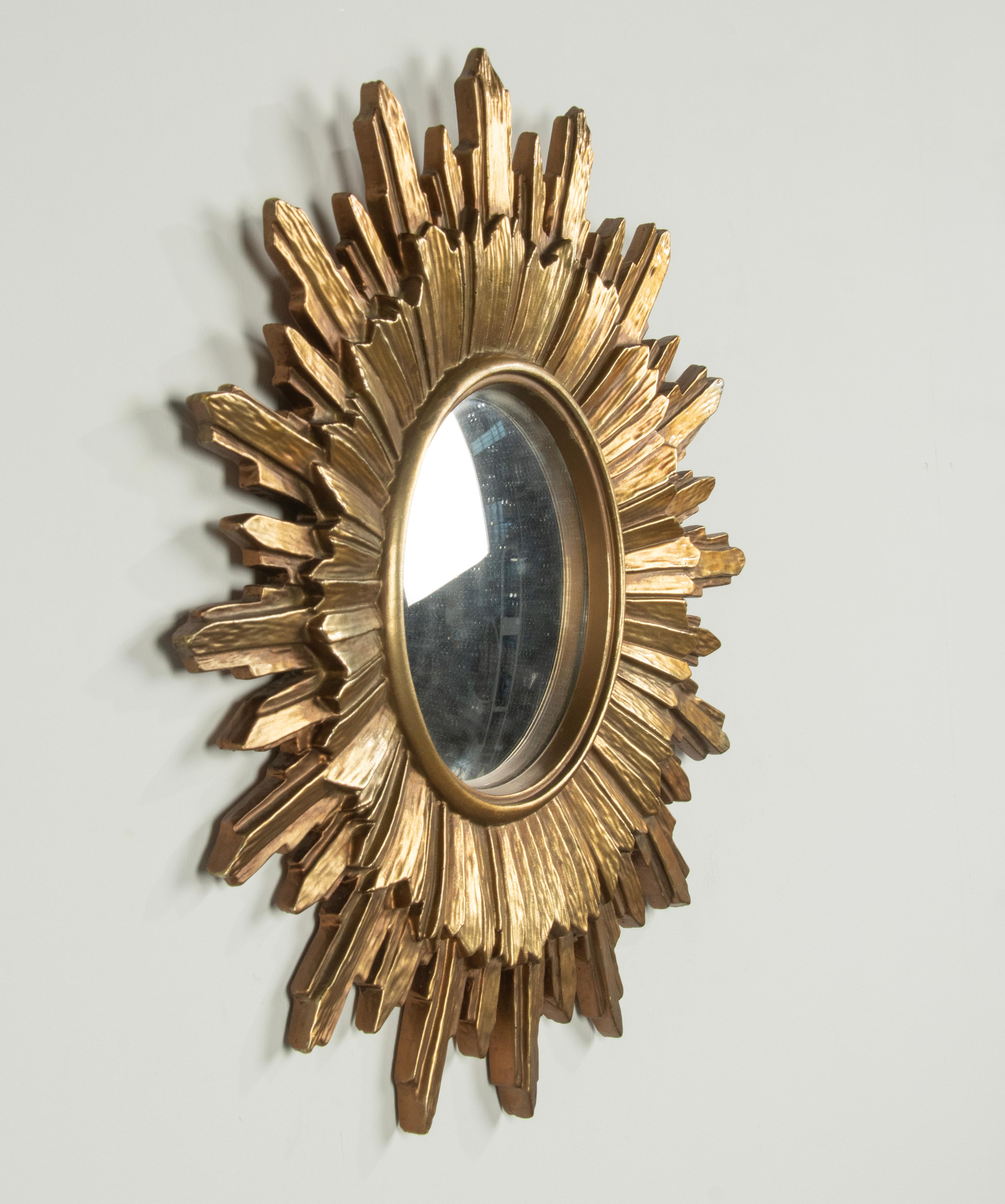 Hand-Crafted Mid-Century Modern Vintage Sunburst Mirror