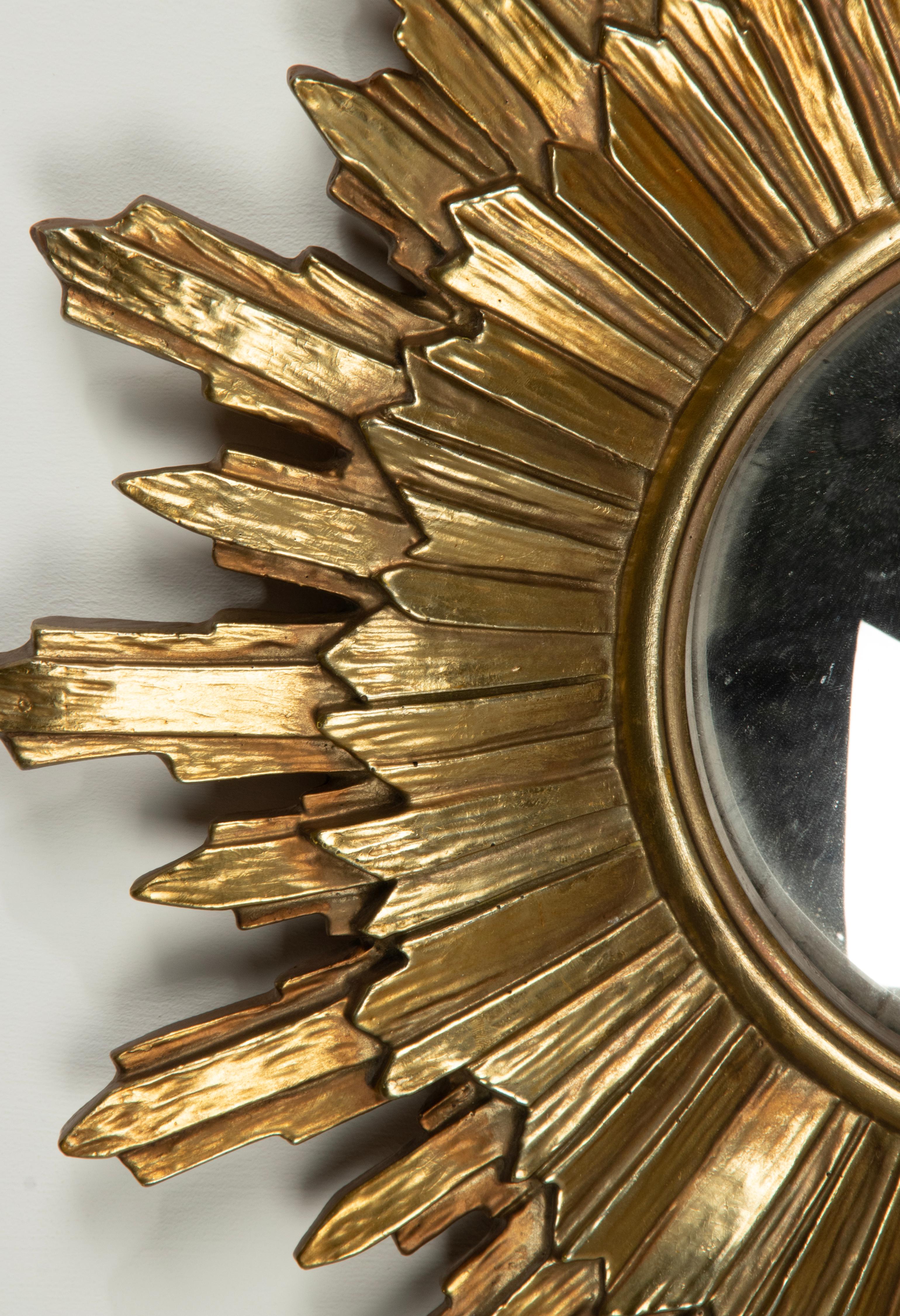 Mid-Century Modern Vintage Sunburst Mirror In Good Condition In Casteren, Noord-Brabant