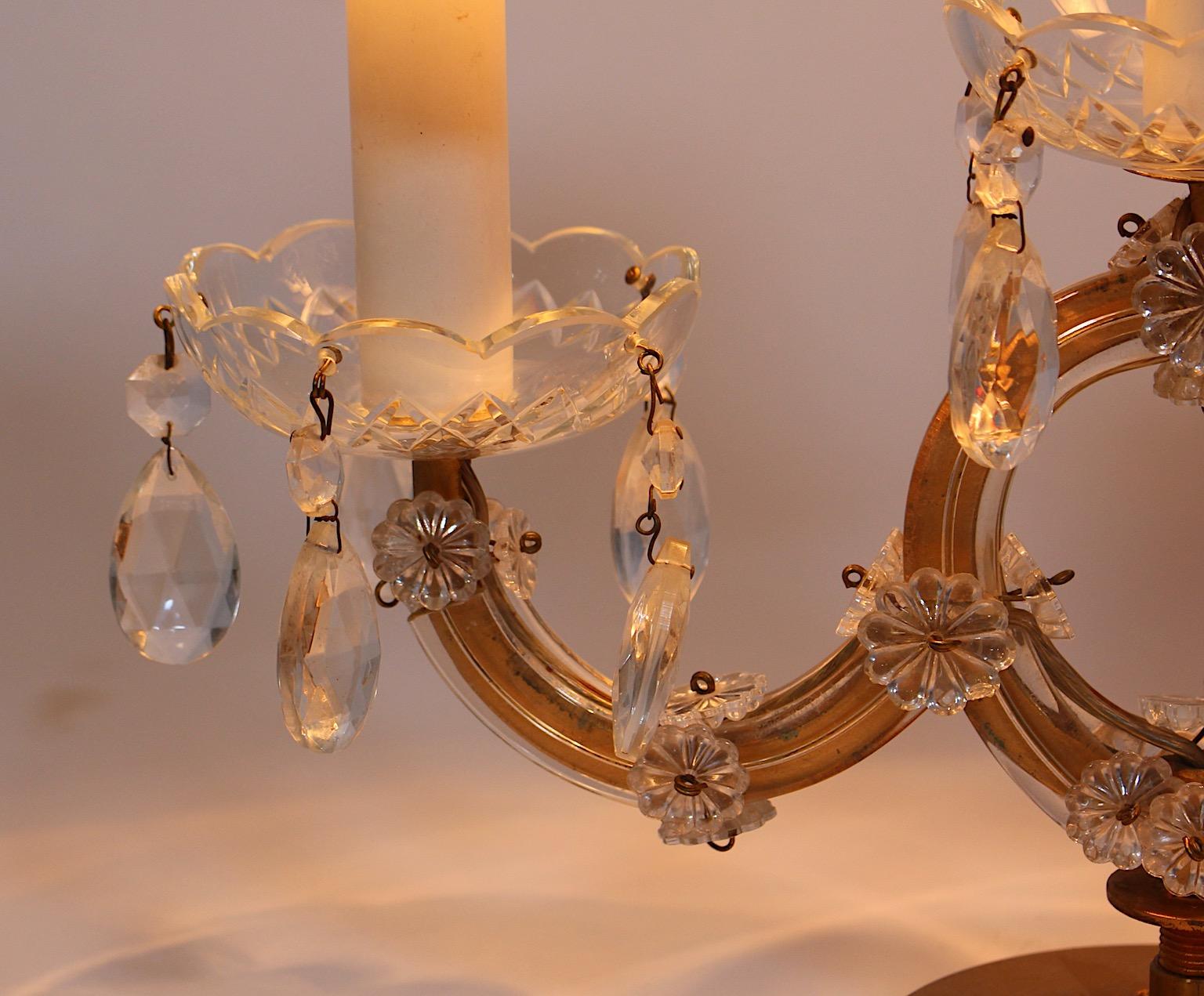 Lampe de bureau vintage moderne du milieu du siècle, métal doré et verre transparent, Autriche, années 1960 en vente 10