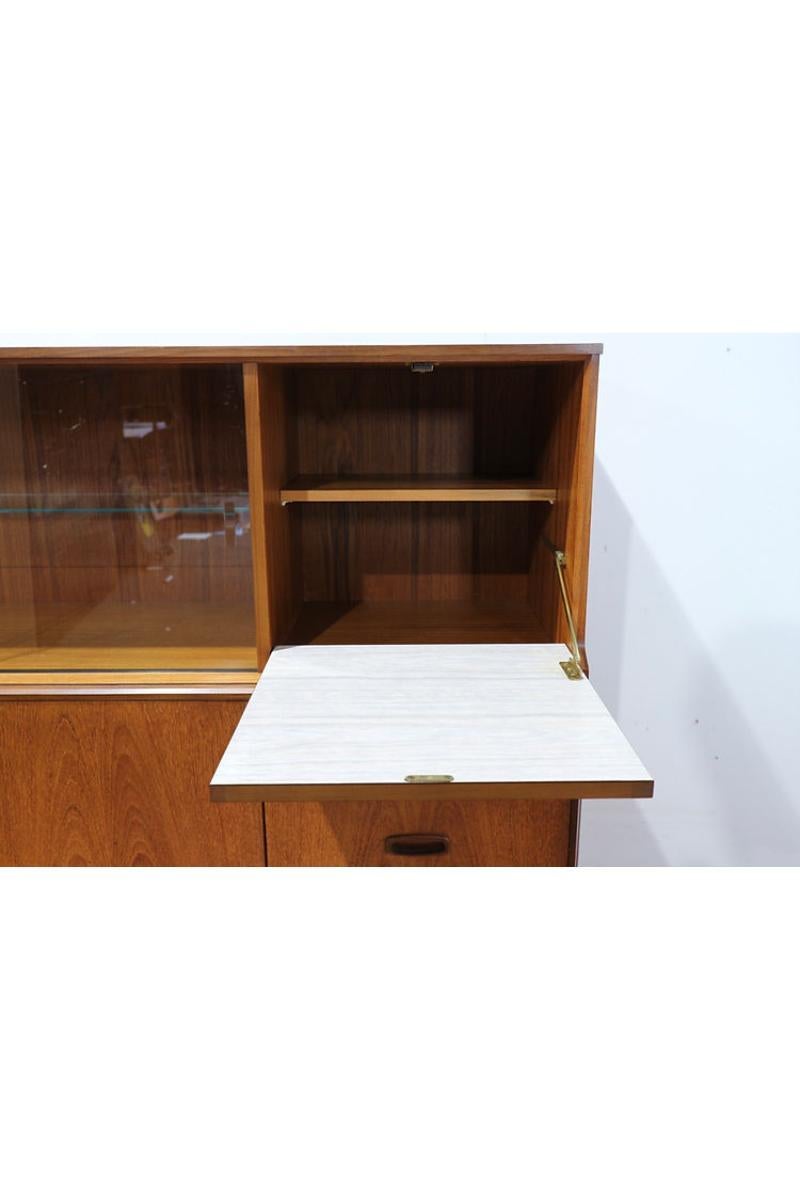 Mid-Century Modern Mid Century Modern Vintage Tall Buffet Teak Credenza Sideboard Danish Style