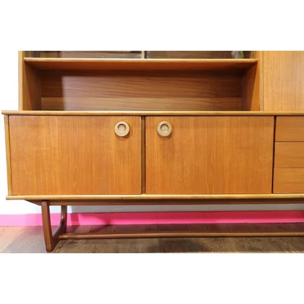 English Mid Century Modern Vintage Tall Credenza by Portwood