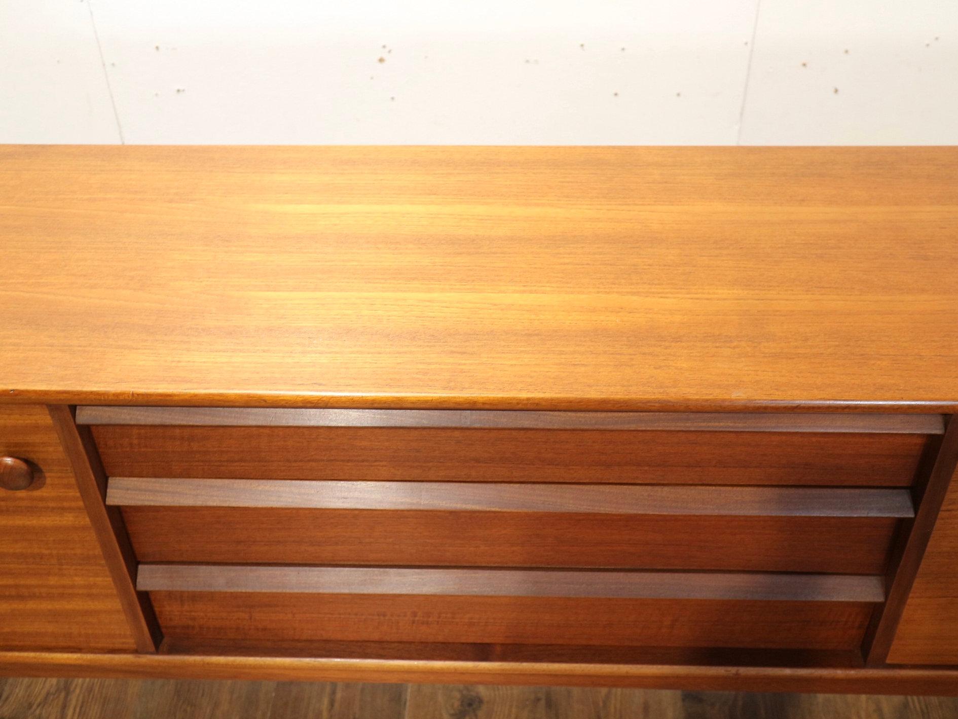 Mid Century Modern Vintage Teak Afromosia Sideboard Credenza by Younger For Sale 5