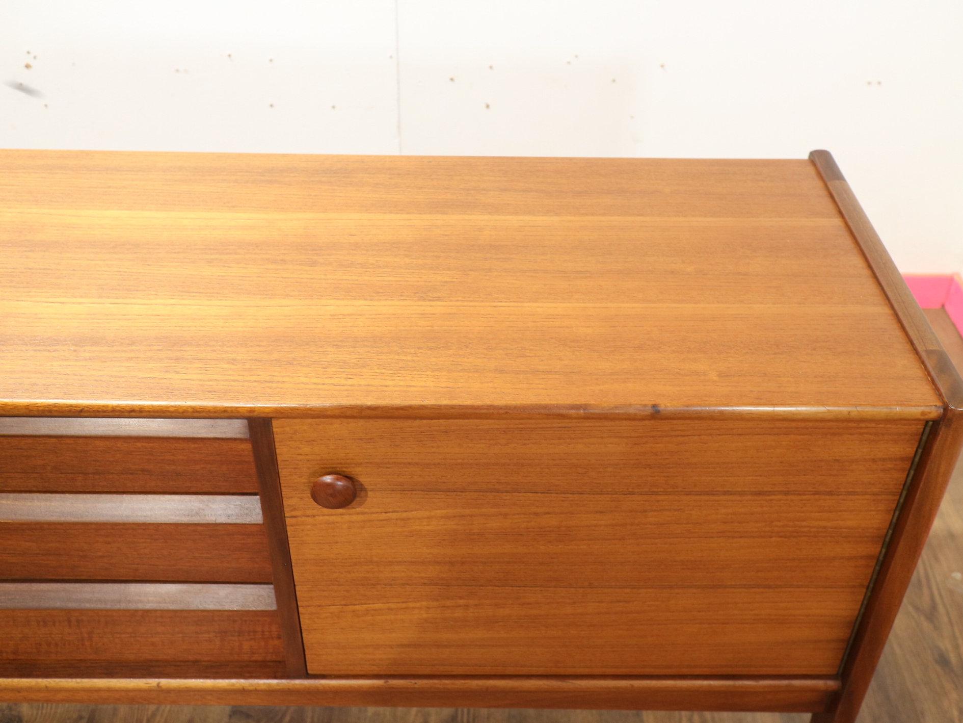 Mid Century Modern Vintage Teak Afromosia Sideboard Credenza by Younger For Sale 6