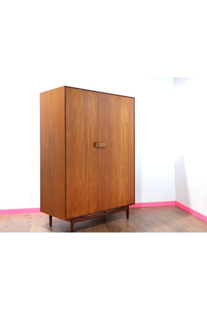 20th Century Mid Century Modern Vintage Teak Armoire Warddrobe by Kofod Larsen for G plan