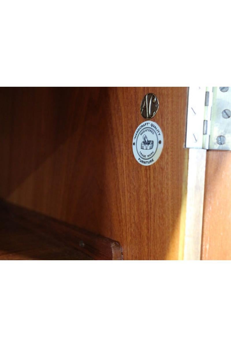 Mid Century Modern Vintage Teak Armoire Wardrobe by Alfred Cox Danish Style 6