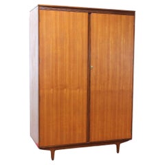 Mid Century Modern Vintage Teak Armoire Wardrobe by Beautility Danish Style