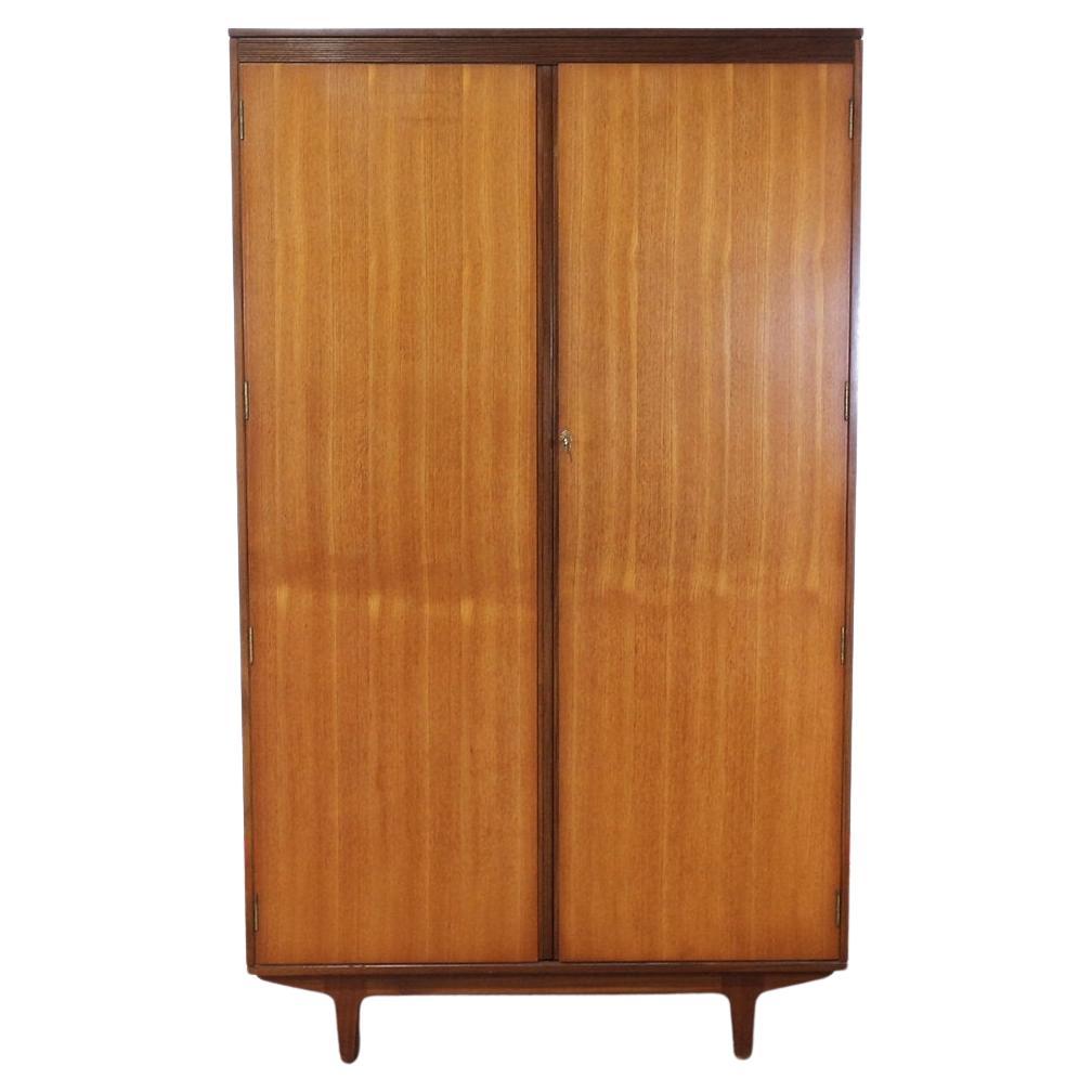 Mid Century Modern Vintage Teak Armoire Wardrobe by Beautility Danish Style